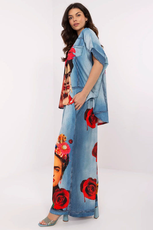  Women trousers model 210026 Italy Moda 