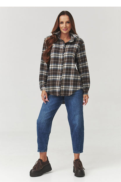  Long sleeve shirt model 219731 Makadamia 