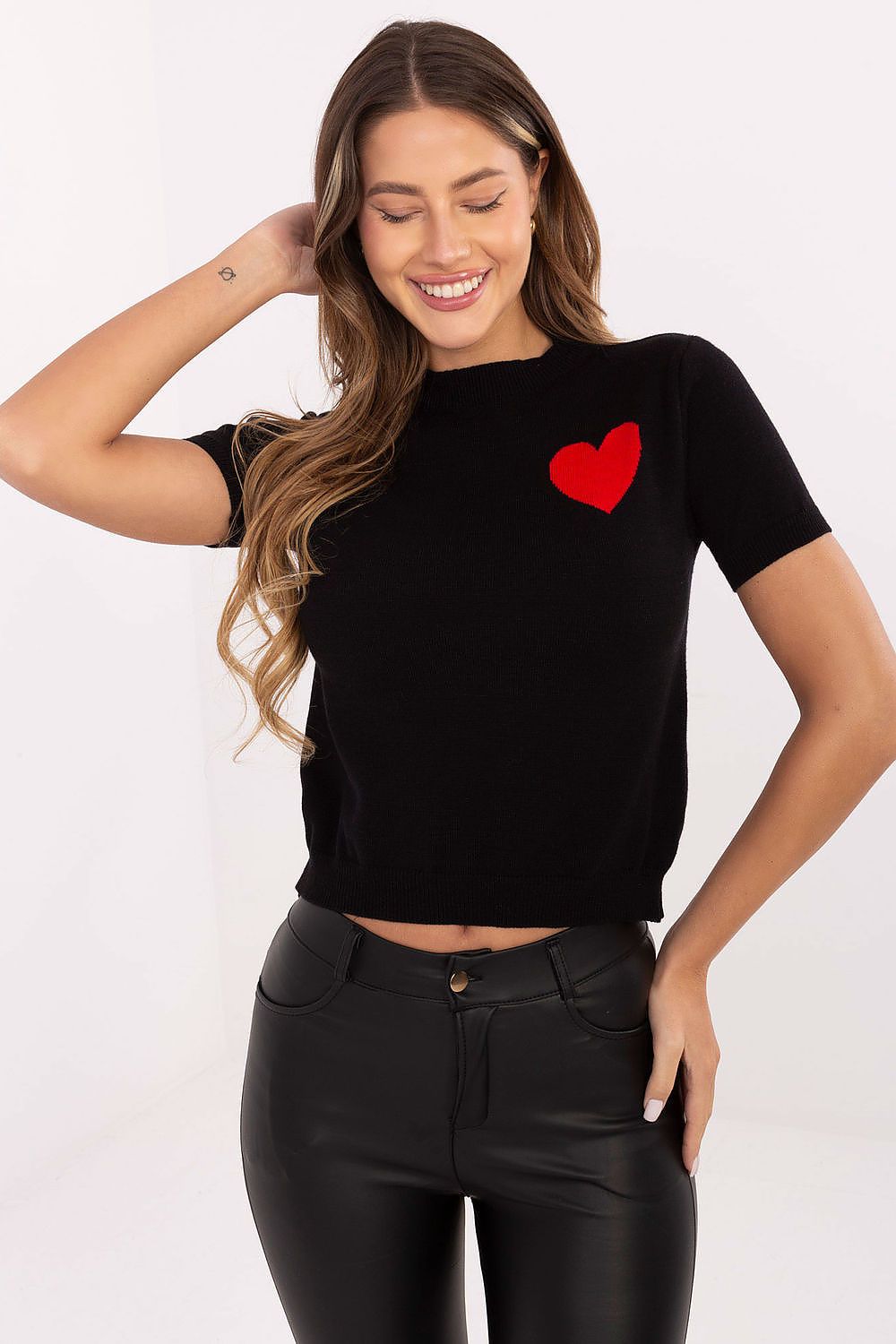  Short sleeve sweater model 219973 Factory Price 