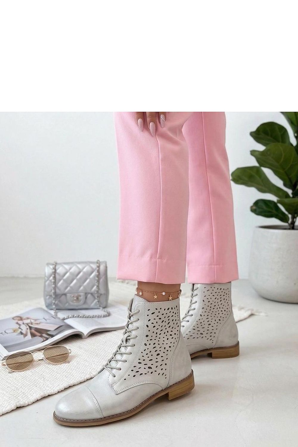  Openwork ankle boots model 226589 Solea 