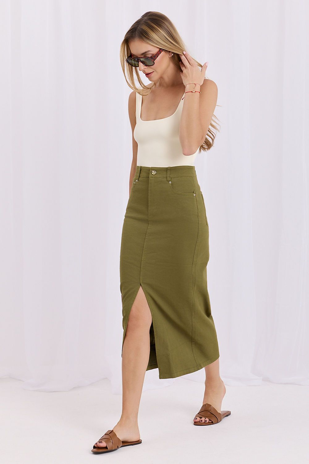  denim skirt model 228029 Factory Price 